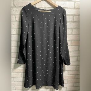 H&M black polkadot dress size 12